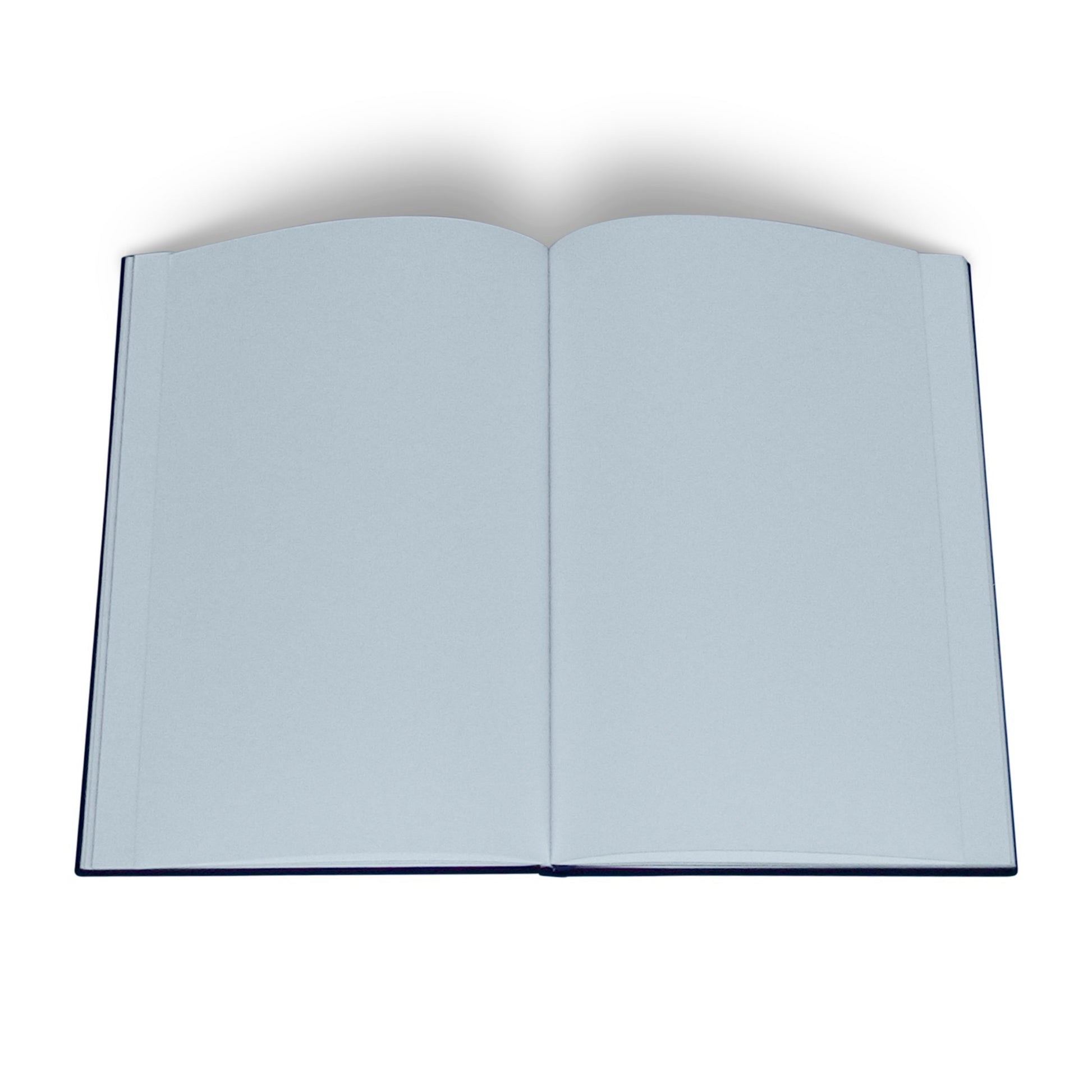 Carnet intime nuit indigo Maison Arcane ouvert montrant les pages blanches de haute qualité.