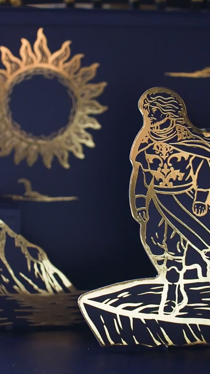 Charger la vidéo : packaging bougie parfumée bois nomade inspiration tarot le fou design 3D packaging Maison Arcane