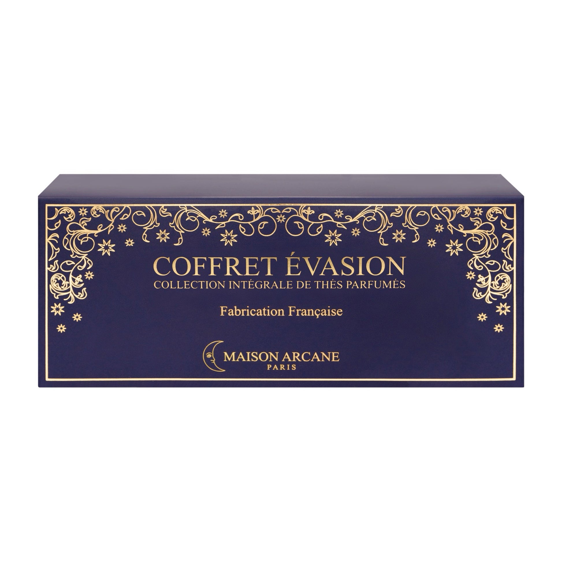 Toute la collection de thés et infusions Maison Arcane pour une découverte gustative complète, coffret vu de face.